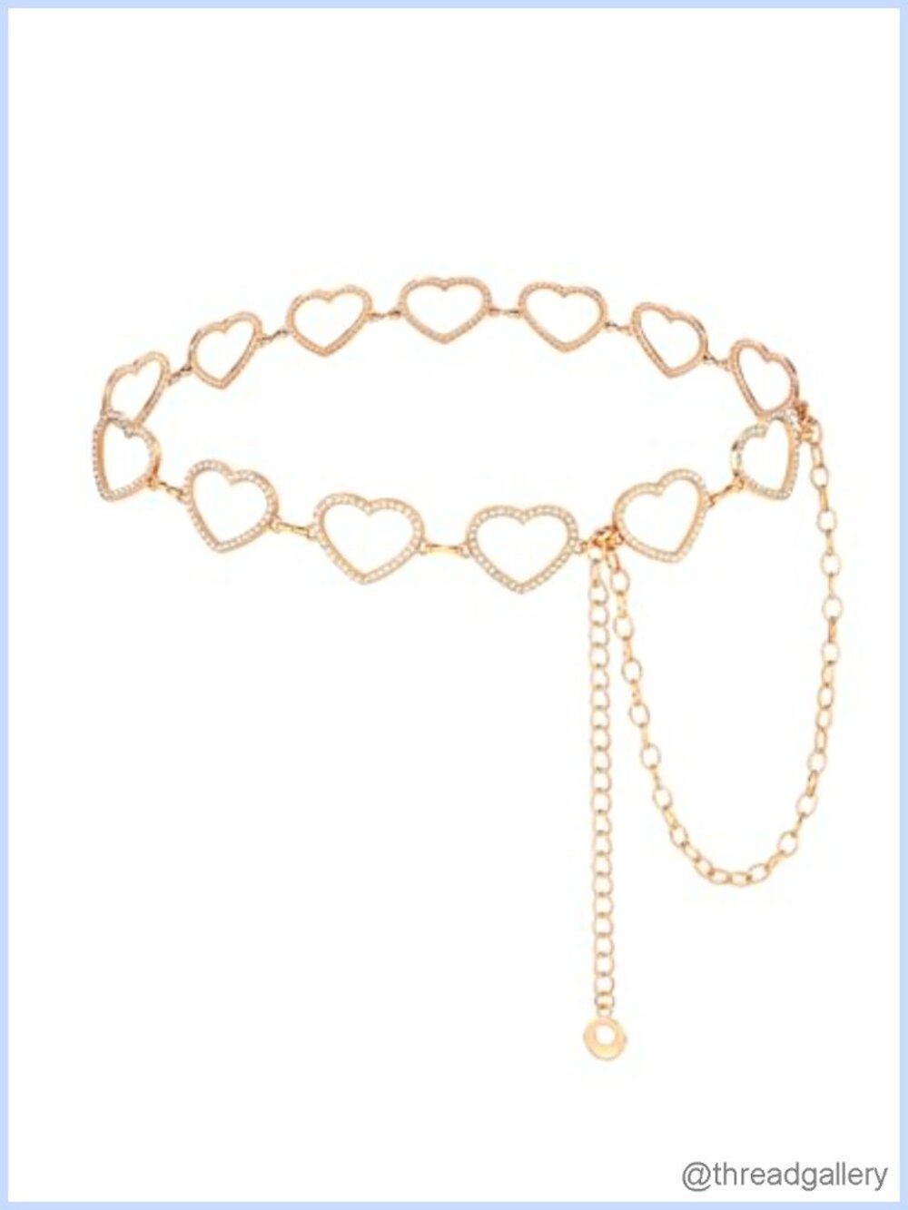 Metal Chain Waist Belt Adjustable Cowgirl Style for Dresses and Jeans